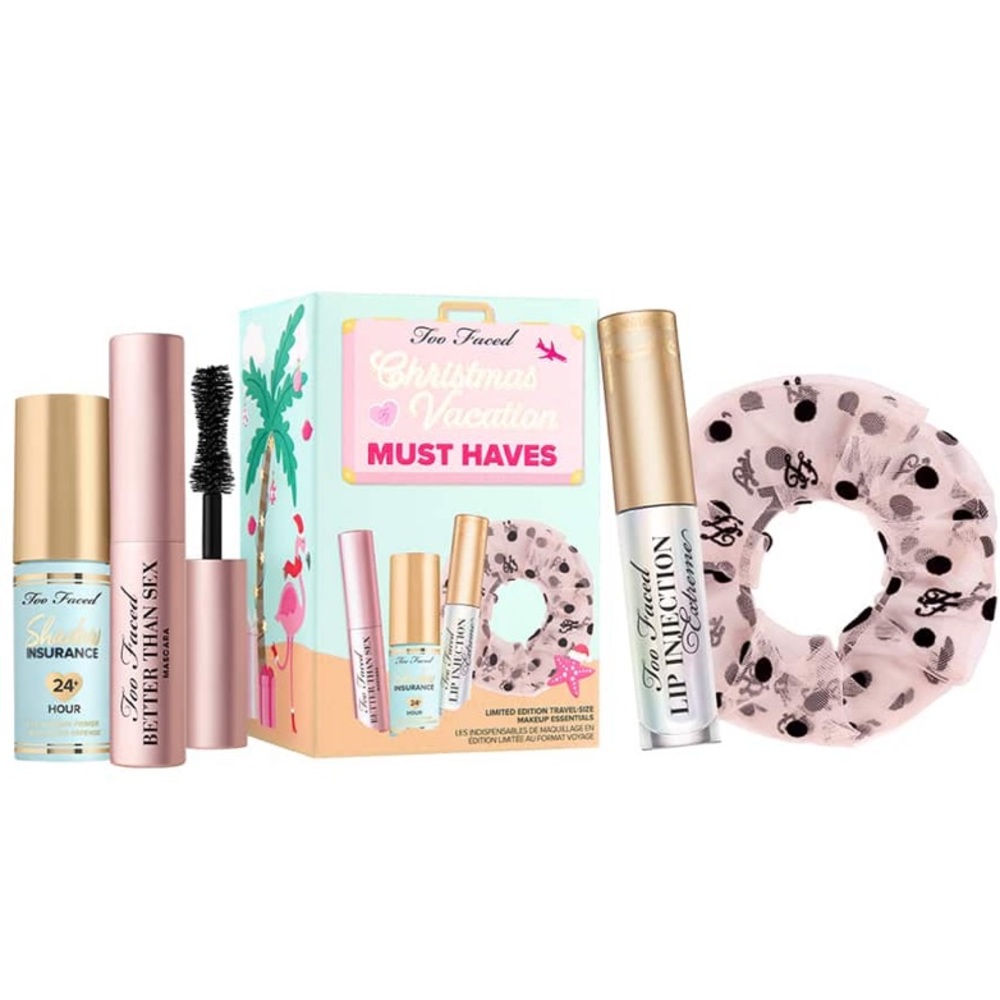 NIB Bundle 4 Too Faced Christmas Vacation Must-Haves Set Bestseller Travel Set
